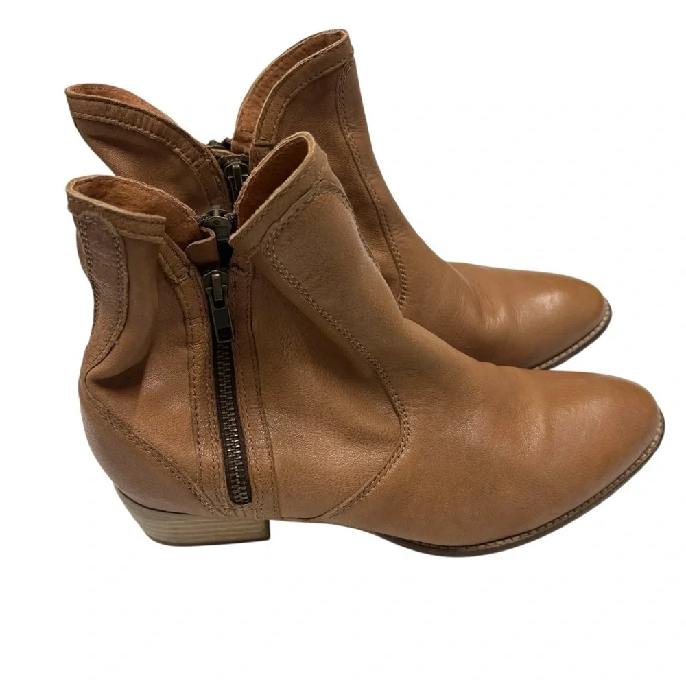 Anthropologie Seychelles Women's Lucky Pennies tan Ankle Boot sz 9